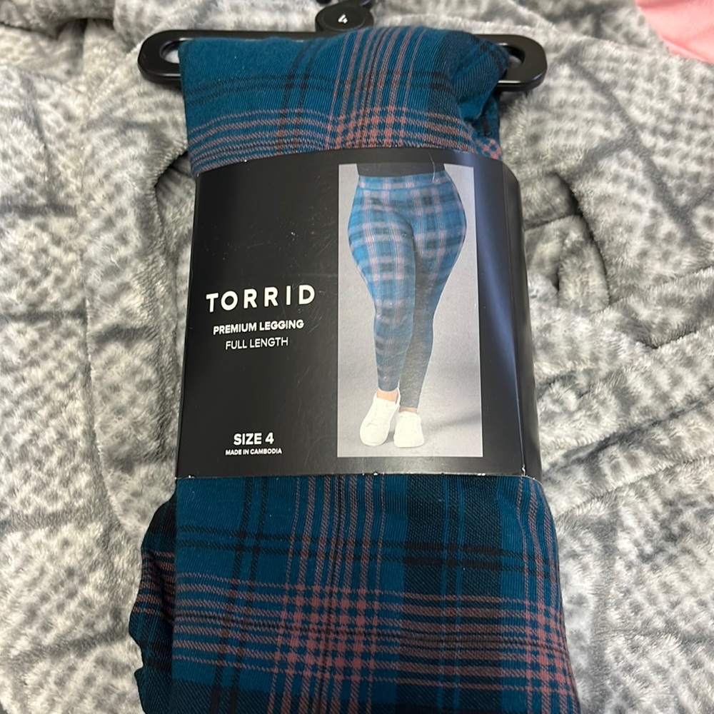 Torrid premium full length plaid leggings